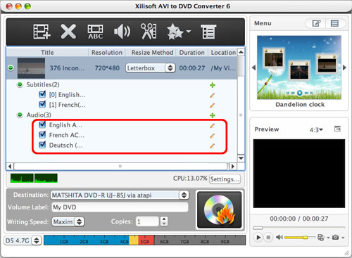AVI to DVD burning Mac software